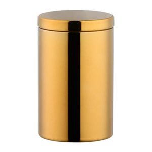 200 ml Aufbewahrungskanister versiegter Deckel Frisch hält zylindrisch leer Edelstahl -Teeblätter Aufbewahrungsbox für Speisekammer-Golden