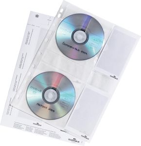 DURABLE 4erCD/DVD-Hülle A4 mit Schutzvlies 5er Btl. transp