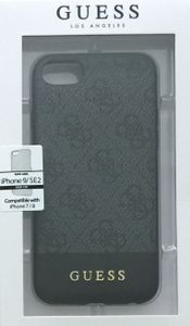 Guess Hard Case 4G Stripe für iPhone 7 8 SE 2020  grau Cover Schutzhülle