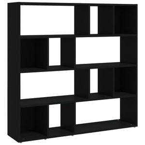 vidaXL Bücherregal/Raumteiler Schwarz 105x24x102 cm