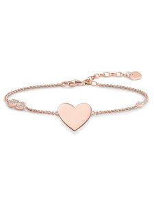 THOMAS SABO Sterling Silver Glam & Soul Armband 'Herz mit Infinity' 750er Roségold Vergoldung