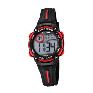 Calypso Kunststoff PUR Kinder Uhr K6068/6 Armbanduhr schwarz Digital D2UK6068/6