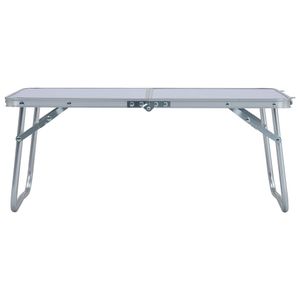 vidaXL Klappbarer Campingtisch Weiß Aluminium 60 x 40 cm