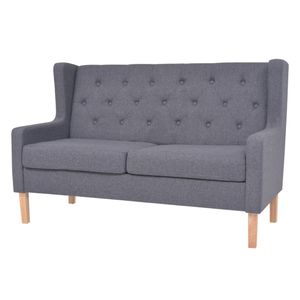 vidaXL 2-Sitzer-Sofa Stoff Grau