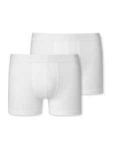SCHIESSER Jungen Shorts 2er Pack - Serie 95/5, einfarbig, Organic Baumwolle Weiß 176