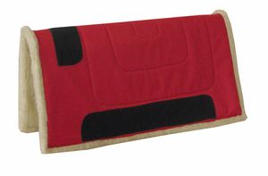 AMKA  Westernpad  Western Pad Inka mit Teddy Fleece 75 cm lang x 80 cm - mit kleinen Webfehlern in Rot