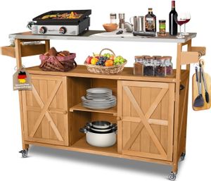 Coemo Servierwagen Grillstation James L Kücheninsel Holz, auf Rollen 138 x 47 x 92 cm Coemo Servierwagen Grillstation James L Kücheninsel Holz, auf Rollen 138 x 47 x 92 cm