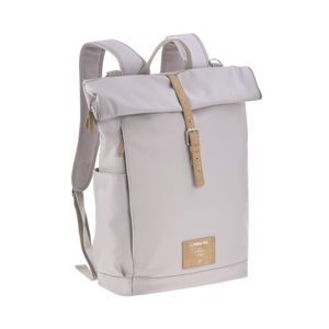 LÄSSIG Wickeltasche Rolltop Rucksack inkl Wickelauflage Grau