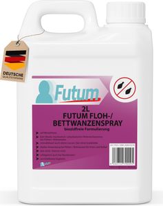 FUTUM 2 Liter Bettwanzen Spray / Floh-spray | biozidfreie Formel gegen Bettwanzen, Flöhe, Larven & Insekteneier | auf Wasserbasis