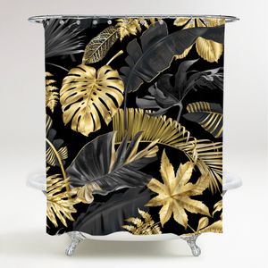 SANILO® Duschvorhang Golden Leaves 180 x 200 cm