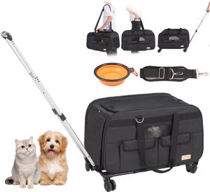 VEVOR Hundetrolley Faltbarer Hunderucksack Max.15,8kg Tragfähigkeit Transporttasche aus 600D Oxford-Stoff Hundewagen mit 4 Rädern Aufbewahrungstaschen Haustier Trolley Ideal für Autoreisen Ausflüge VEVOR Hundetrolley Faltbarer Hunderucksack Max.15,8kg Tragfähigkeit Transporttasche aus 600D Oxford-Stoff Hundewagen mit 4 Rädern Aufbewahrungstaschen Haustier Trolley Ideal für Autoreisen Ausflüge