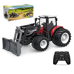 RC-Traktor Ferngesteuerter Frontschaufel Traktor Spielzeug ab 3 Jahre, Ferngesteuert Ackerschlepper mit Licht und Sound