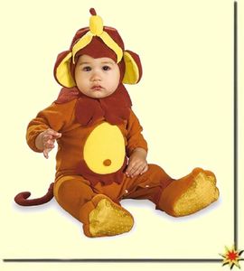 Kostüm Affe, Babyoverall Äffchen, Gr. 80/86