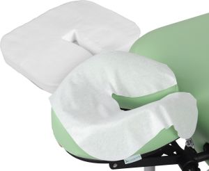 Habys Einwegauflage für die Kopfstütze der Massageliege, Nasenschlitztücher, Gesichtsauflagen, Kopfstützenbezug, Unterlage, U Form, 200 Stück, 27x35cm 100 Stück (1er Pack)