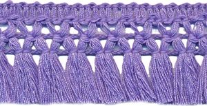 1m Fransenborte 32mm Meterware 26 Farben Quastenborte Zierborte Farbwahl, Farbe:violett