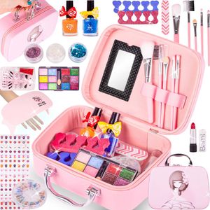 Malplay Kinderschminke Set Im Kosmetika-Koffer "Kleine Dame" Für Make-Up Manicure Pedicure Rollenspiel Für Kinder Ab 3 Jahren