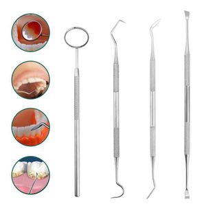 INF Súprava dentálnej hygieny zo 4 dielov z nehrdzavejúcej ocele