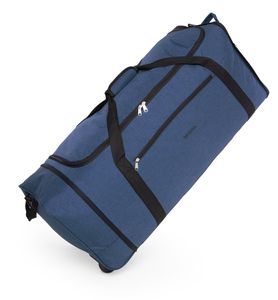 blnbag - M4 - Cestovná taška na 2 kolieskach, mäkká veľká taška na kolieskach, ľahká skladacia taška na kolieskach XL, cestovná taška, 80 cm, 90 litrov, tmavomodrá