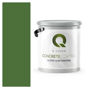 Q-COVER Bodenfarbe Betonfarbe Garagenboden Bodenbeschichtung für Innen- und Außenflächen Kellerfarbe Fußbodenfarbe Grün 2,5L