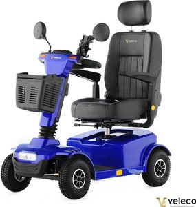 Veleco Jumpy in blau - 450W - 10km/h - Seniorenmobil - Gehhilfe - Mobilitätsroller - Elektromobil
