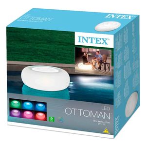 INTEX 68697 schwimmender LED Ottomane (rund, 86x33cm)