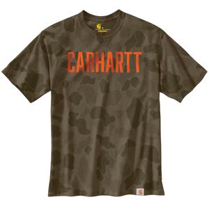 Carhartt Workwear Camo Block Logo T-Shirt, Farbe:camouflage green, Größe:S