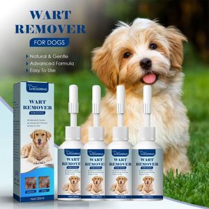4 Stück Natürlicher Warzenentferner für Hunde, Natural Dog Wart Remover Dog Skin Tag Dog Wart Removal Treatment Entfernung von Warzen für Hunde 20ml*4