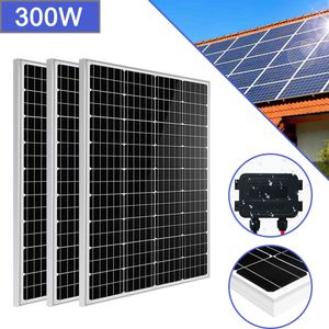 300W Watt Solarmodul 3x100W Mono Solarpanel 12V Photovoltaik Solaranlage für Wohnmobil RV Camper Haus