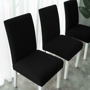 Obal na stoličku Stretch Vodotesný elastický univerzálny obal na stoličku Obal na stoličku v jedálni Roztiahnuteľný, čierny, 6 kusov