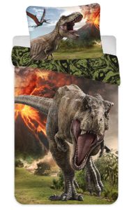 Dětské povlečení Jurský svět 135 -140x200 bavlna T-Rex Dinosaurus