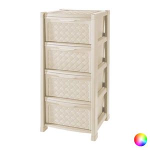Schubladenschrank Tontarelli Kunststoff 4 Schubladen (38,5 x 39 x 82,5 cm) Farbe: Weiß Schubladenschrank Tontarelli Kunststoff 4 Schubladen (38,5 x 39 x 82,5 cm) Farbe: Weiß