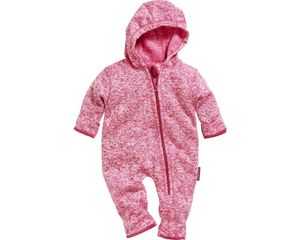 Playshoes Baby Strickfleece-Overall Strampler mit Kapuze, pink, Größe:80