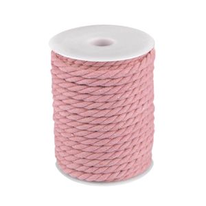 10m Baumwollseil 12mm gedreht Baumwollschnur Baumwoll-Kordel Makramee Naturseil Tauwerk, Größe:12mm, Farbe:rosa