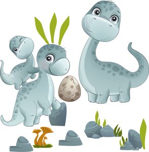 Wandaufkleber und Möbelsticker für Kinder – Dinosaurier für das Kinderzimmer