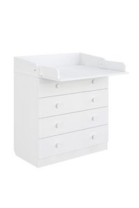 Wickelkommode Shefa Kids 800 in weiß | 4 Schubladen, 74x77cm Wickelfläche | DIN EN 716 | Premium Babymöbel Wickelkommode Shefa Kids 800 in weiß | 4 Schubladen, 74x77cm Wickelfläche | DIN EN 716 | Premium Babymöbel