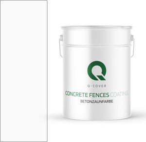 BETONZAUNFARBE 10 L Weiß SILIKON FARBE  AUßEN BETONFARBE  | WASSERABWEISEND | ACRYLAT DISPERSION BETONELEMENTE LOTUSEFFEKT ABPERLEFFEKT