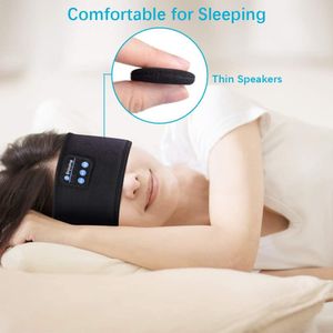Schlafkopfhörer Bluetooth, Sportskopfhörer Musik Kopfhörer zum schlafen Stirnband Headband Schlaf kopfhörer mit HD Stereo LautsprecherBlack