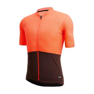 SANTINI Kurzarm Fahrradtrikot - COLORE RIGA - Orange XL