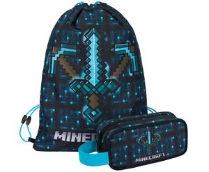 BAAGL MINECRAFT 2 SET Modrá sekera a meč: peračník, taška BAAGL MINECRAFT 2 SET Modrá sekera a meč: peračník, taška