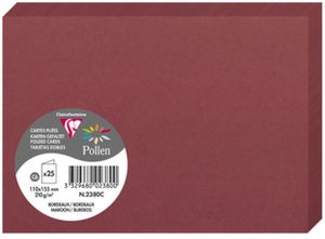 Pollen by Clairefontaine Doppelkarte C6 bordeaux 25 Karten