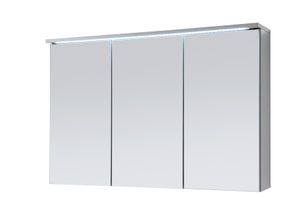 Spiegelschrank Bad "TWO" mit LED Beleuchtung Badspiegel Badschrank Spiegel grau Titan