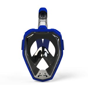 Carromco Vollgesichts- Schnorchelmaske in blau | S/M, integrierter Schnorchel, Schnorchelset Erwachsene, Taucherbrille Erwachsene, Tauchmaske