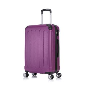 Flexot® F-2045 Koffer Reisekoffer Hartschale Hardcase Doppeltragegriff mit Zahlenschloss Gr. L Farbe Aubergine