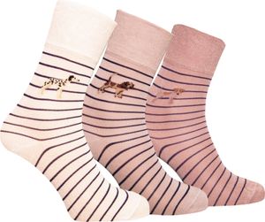 Simply Essentials - Ponožky, bambusové 3-pack 1836 (37 EU - 40,5 EU) (biela/béžová)