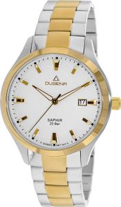 Dugena 4460976 Herren-Armbanduhr, Edelstahl-Gehäuse, Metall-Armband