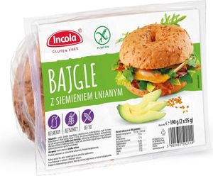 GLUTENFREIE BAGELS MIT LEINSAMEN (2 x 95 g) 190 g - INCOLA