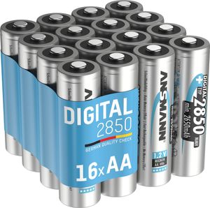 ANSMANN Akku AA min. 2650 mAh 1,2V NiMh, 16 Stück