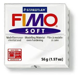 FIMO, Modelliermasse, Knete weiss soft normal