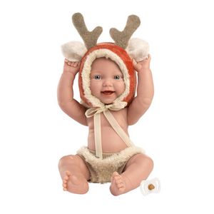 Llorens 63202 NEW BORN BOY – realistische Babypuppe mit Vollvinylkörper, 31 cm