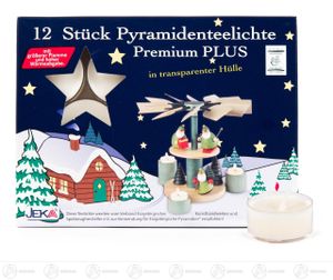 Prémiové pyramídové čajové svetlá biele